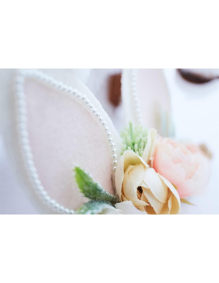 Diadema de Nylon Floral Conejito de Pascua para Bebé - CAINI Diadema de Nylon Floral Conejito de Pascua para Bebé - CAINI