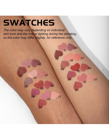 Juego de Lápices Labiales Young Vision 6 Piezas Mate Nude