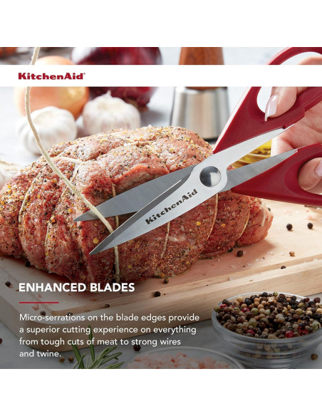 Tijeras Multiusos KitchenAid 22 cm y Pinzas Acero 26 cm Rojo Tijeras Multiusos KitchenAid 22 cm y Pinzas Acero 26 cm Rojo