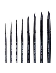 Juego de Pinceles Profesionales Falling in Art - 8 Pcs Pelo de Ardilla Sintético