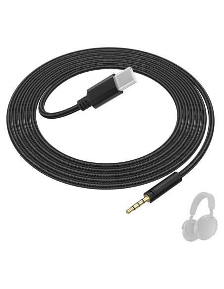 Cable de audio Zosvoses 1.45m para Sennheiser Momentum 4/3/2.0 Cable de audio Zosvoses 1.45m para Sennheiser Momentum 4/3/2.0