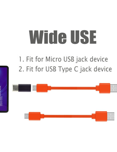 Cable de carga Micro USB Mekoko 0.18m para auriculares Bose y Beats