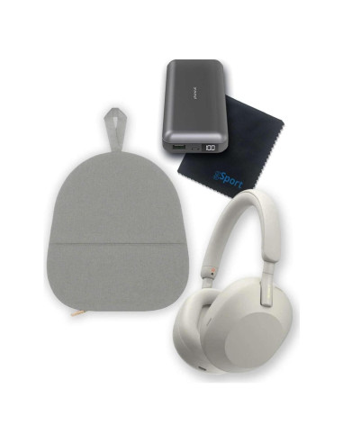 Auriculares Inalámbricos Sony WH-1000XM5 con Cancelación de Ruido y Kit gSport