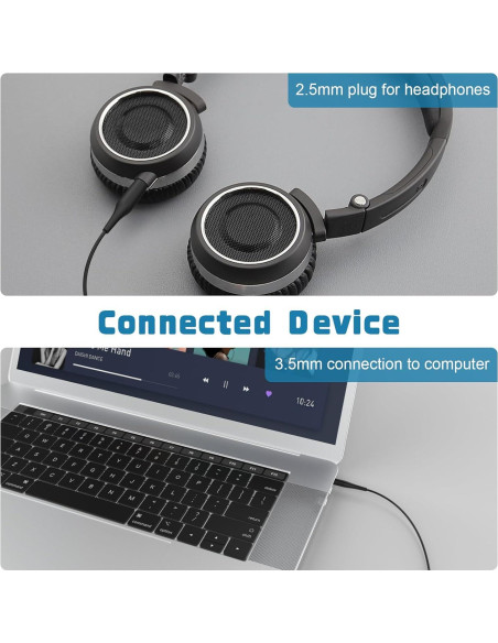 Cable Auxiliar de Reemplazo Saipomor 1m para Auriculares AKG Cable Auxiliar de Reemplazo Saipomor 1m para Auriculares AKG
