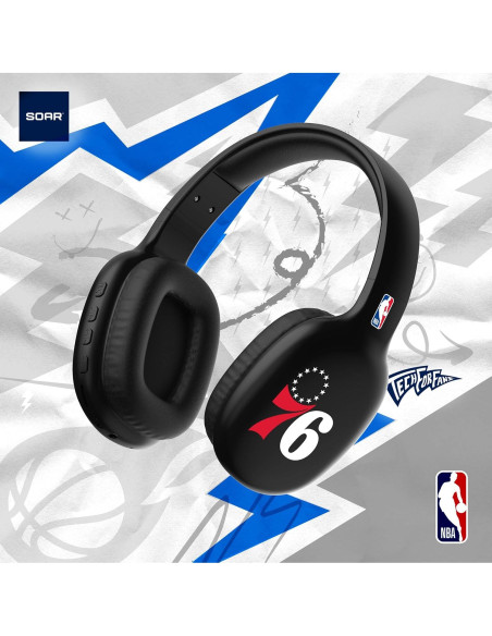 Auriculares Inalámbricos SOAR NBA Philadelphia 76ers Bluetooth 5.3 Auriculares Inalámbricos SOAR NBA Philadelphia 76ers Bluetooth 5.3