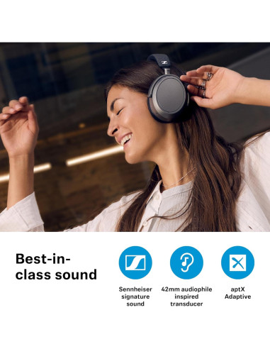 Auriculares Inalámbricos Sennheiser Momentum 4, Bluetooth 60h, Cancelación de Ruido