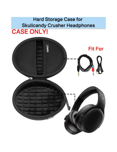 Funda Dura EVA para Auriculares Skullcandy Crusher - Negro