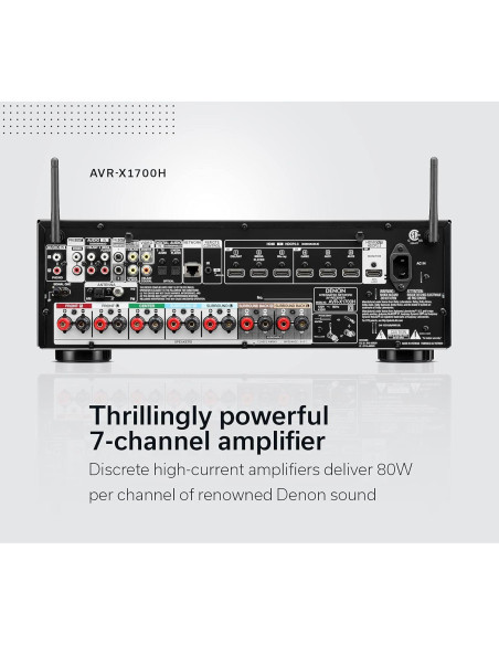Receptor Denon AVR-X1700H 7.2ch 8K con Audio 3D Renovado Receptor Denon AVR-X1700H 7.2ch 8K con Audio 3D Renovado