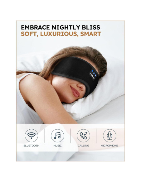 MÁSCARA DE SUEÑO MUSICOZY CON AURICULARES BLUETOOTH 5.4 MÁSCARA DE SUEÑO MUSICOZY CON AURICULARES BLUETOOTH 5.4