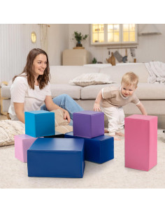 HONEY JOY Bloques de Espuma 7 Piezas para Niños - Juguetes de Construcción 2