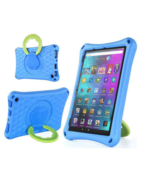Funda para Tableta Fire HD 10 2023/2021 - Borxjnm, Azul, 360 Funda para Tableta Fire HD 10 2023/2021 - Borxjnm, Azul, 360