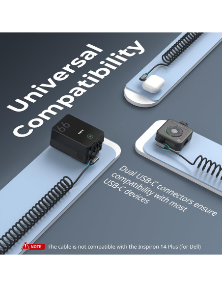 Cable USB C Enrollado 0.60m SmallRig 20Gbps Carga Rápida Cable USB C Enrollado 0.60m SmallRig 20Gbps Carga Rápida