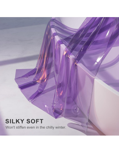 Cortina de Ducha AmazerBath 72x72 cm Lavanda Arcoíris 100% EVA
