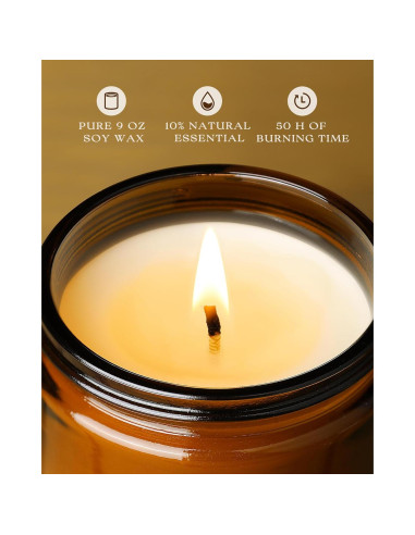 Conjunto de 4 Velas Aromáticas AOOVOO de Soja 1021 g