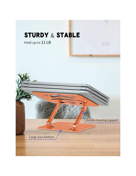 Soporte para Laptop ToBeoneer Ajustable Ergonómico Naranja Soporte para Laptop ToBeoneer Ajustable Ergonómico Naranja