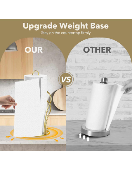 Soporte para Toallas de Papel Wuwrll Acero Inoxidable Dorado Soporte para Toallas de Papel Wuwrll Acero Inoxidable Dorado