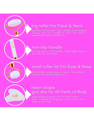 Set Rodillo de Jade Gua Sha KAD Alemania - Masaje Facial Natural