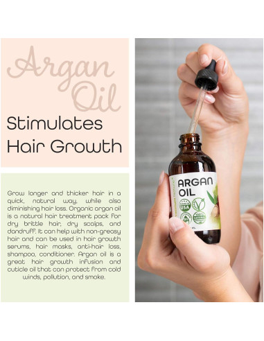 Aceite de Argán 100% Puro Premium Nature 255 g - Hidratante Cabello y Piel