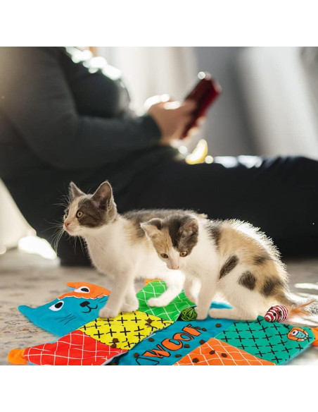 Alfombrilla Suave para Gatos AWOOF con Juguetes Interactivos Alfombrilla Suave para Gatos AWOOF con Juguetes Interactivos