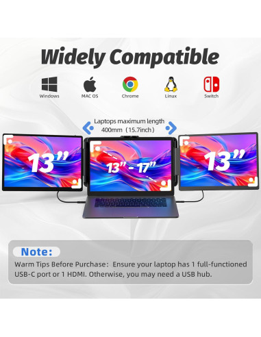 Extensor de Pantalla 2K KOJOM S2 PRO 13" IPS Plug & Play