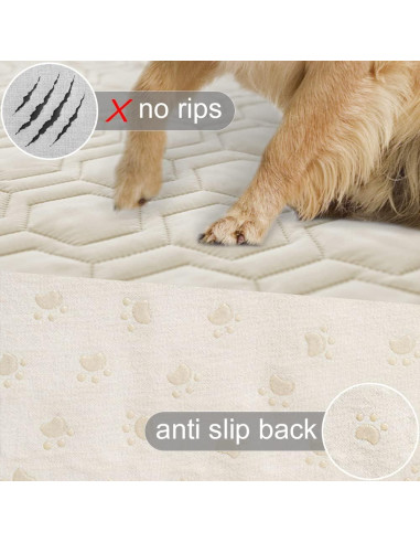 Funda de cama impermeable y antideslizante Tcksstex 132x208 cm Marfil