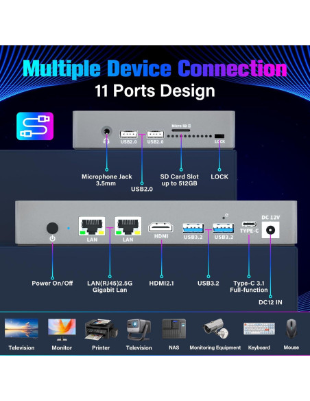 Mini PC HEIGAOLAPC F9B-S 12 Gen N100 16GB RAM 512GB SSD Mini PC HEIGAOLAPC F9B-S 12 Gen N100 16GB RAM 512GB SSD