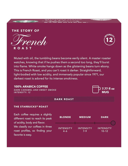 Cápsulas de Café Starbucks por Nespresso Tostado Francés 32 Unidades Cápsulas de Café Starbucks por Nespresso Tostado Francés 32 Unidades