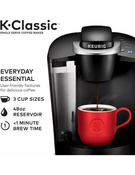Cafetera Keurig K-Classic 1.42L con 3 Tamaños de Preparación Cafetera Keurig K-Classic 1.42L con 3 Tamaños de Preparación