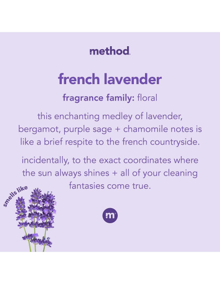 Limpiador Multiusos Method Lavanda Francesa 4x828 ml Biodegradable Limpiador Multiusos Method Lavanda Francesa 4x828 ml Biodegradable