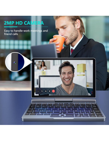 Laptop Mini 2-en-1 Crelander 8" Táctil 12GB 1TB SSD