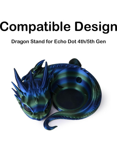 Soporte de Dragón para Echo Dot 4ta/5ta Generación - Guwewu - Bronce Dorado