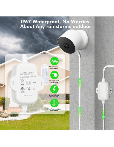 Adaptador de Poder 5m Goldtime para Google Nest Cam 2da Gen