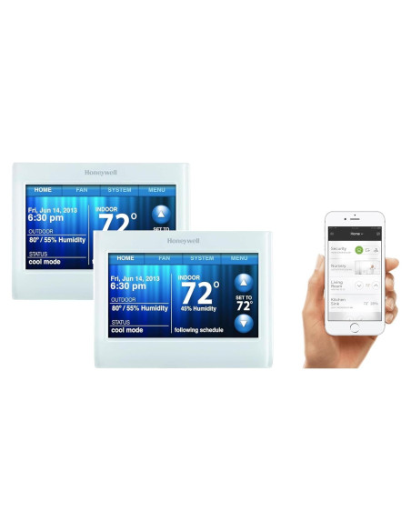 Termostato Programable Wi-Fi Honeywell TH9320WF5003 - 2 Unidades Termostato Programable Wi-Fi Honeywell TH9320WF5003 - 2 Unidades