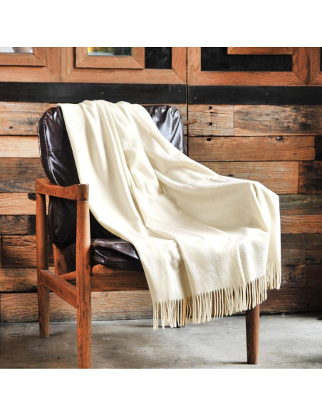 Manta de Cachemira Cuddle Dreams Marfil 127x185 cm Suave Manta de Cachemira Cuddle Dreams Marfil 127x185 cm Suave