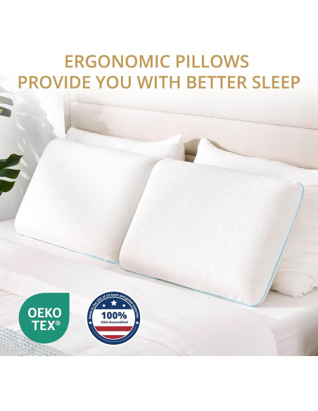Almohada Estándar EGOHOME Espuma Viscoelástica 61x40.6cm Almohada Estándar EGOHOME Espuma Viscoelástica 61x40.6cm