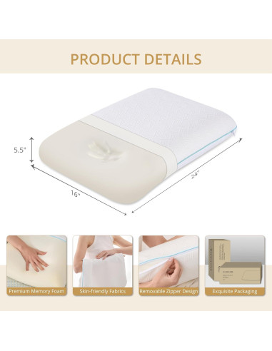 Almohada Estándar EGOHOME Espuma Viscoelástica 61x40.6cm