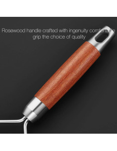 Rallador de Limón Profesional KULUNER - Acero Inoxidable, Mango de Madera 2