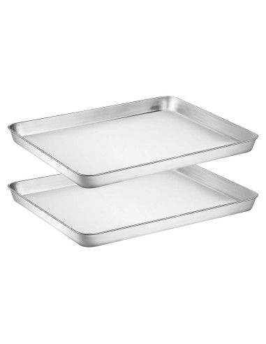 Juego de 2 bandejas para hornear Wildone 40.6x30.5cm acero inoxidable