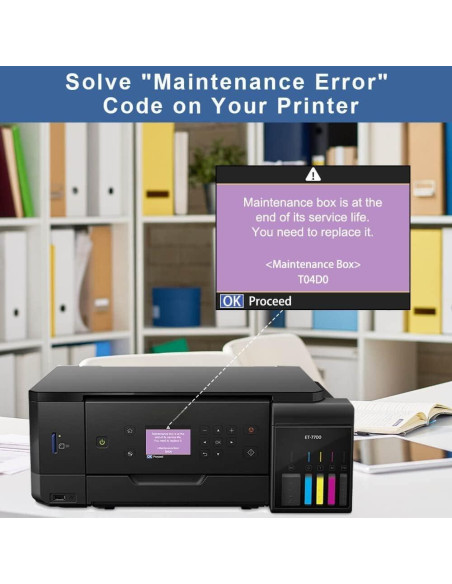 Caja de Mantenimiento de Tinta T04D0 Compatible Epson Ecotank ET7700 ET7750 Caja de Mantenimiento de Tinta T04D0 Compatible Epson Ecotank ET7700 ET7750