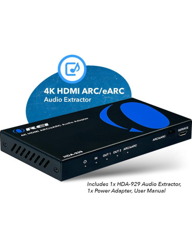 Extractor de Audio HDMI OREI HDA-929 4K 60Hz eARC Dolby Atmos