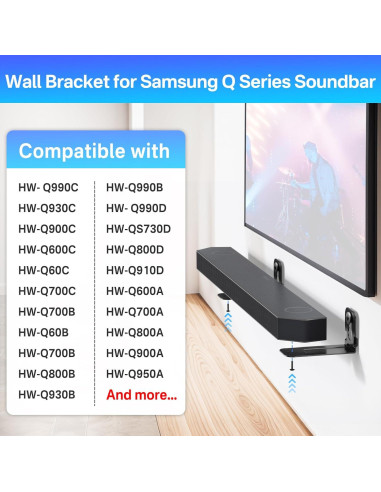 Soporte de Pared para Barra de Sonido Samsung HW-Q - 15.88 kg