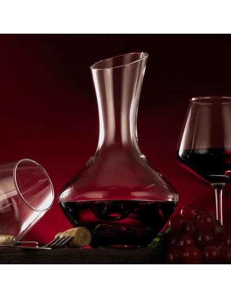 Decantador de Vino Youyah 750ml Cristal Soplado a Mano Decantador de Vino Youyah 750ml Cristal Soplado a Mano