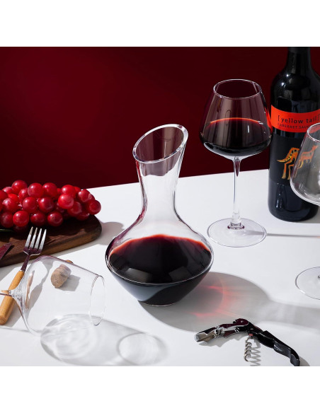 Decantador de Vino Youyah 750ml Cristal Soplado a Mano Decantador de Vino Youyah 750ml Cristal Soplado a Mano