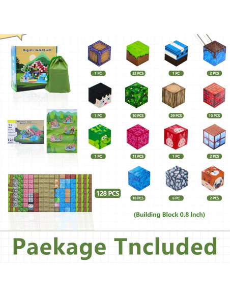 Bloques Magnéticos YZHDUXIU 128 PCS Juguete STEM para Niños Bloques Magnéticos YZHDUXIU 128 PCS Juguete STEM para Niños