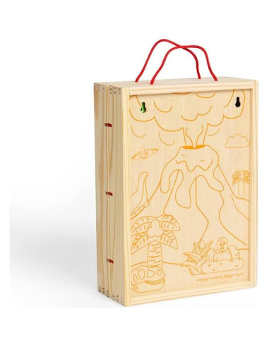 Caja de Juego de Dinosaurios Bigjigs Toys - 5 Piezas de Madera