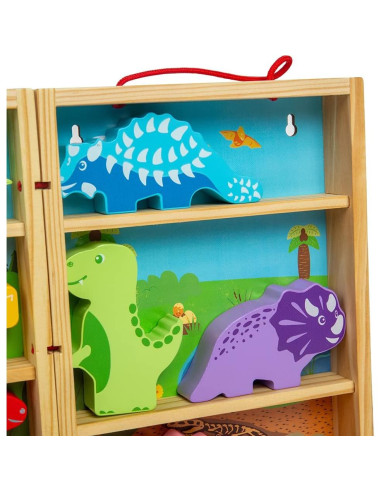 Caja de Juego de Dinosaurios Bigjigs Toys - 5 Piezas de Madera