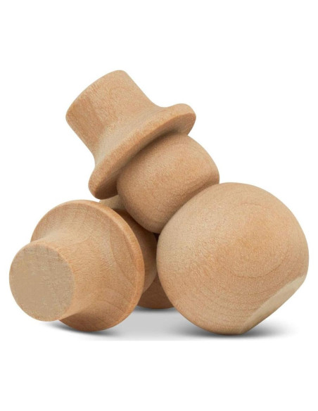 Muñecos de Nieve de Madera Woodpeckers 5.4 cm - Paquete de 12 Muñecos de Nieve de Madera Woodpeckers 5.4 cm - Paquete de 12