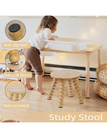 Taburete de Madera Sólida HuiDao 27 cm Antideslizante Taburete de Madera Sólida HuiDao 27 cm Antideslizante