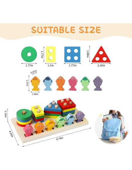 Juguete de Clasificación Montessori de Madera para Bebés 1-5 Años Juguete de Clasificación Montessori de Madera para Bebés 1-5 Años