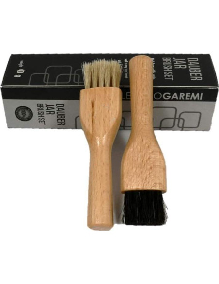 Juego de Cepillos Aplicadores para Zapatos Valentino Garemi - Madera de Haya y Pelo de Jabalí Juego de Cepillos Aplicadores para Zapatos Valentino Garemi - Madera de Haya y Pelo de Jabalí